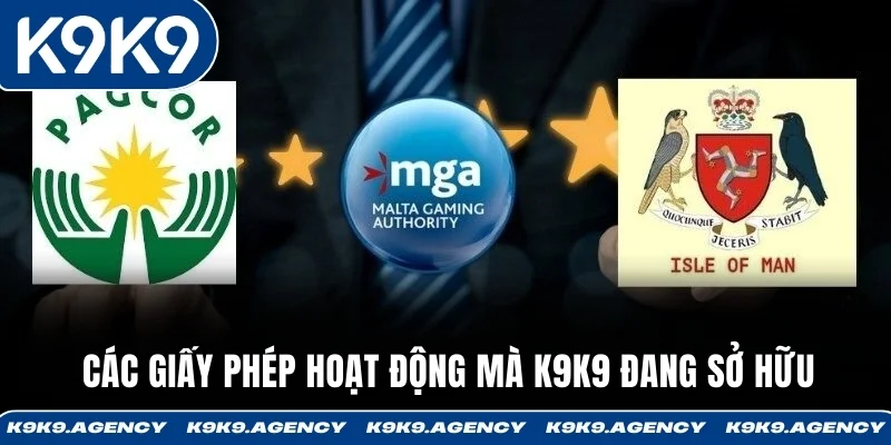 Giấy Phép Hoạt Động 2 Các giấy phép hoạt động mà K9K9 đang sở hữu
